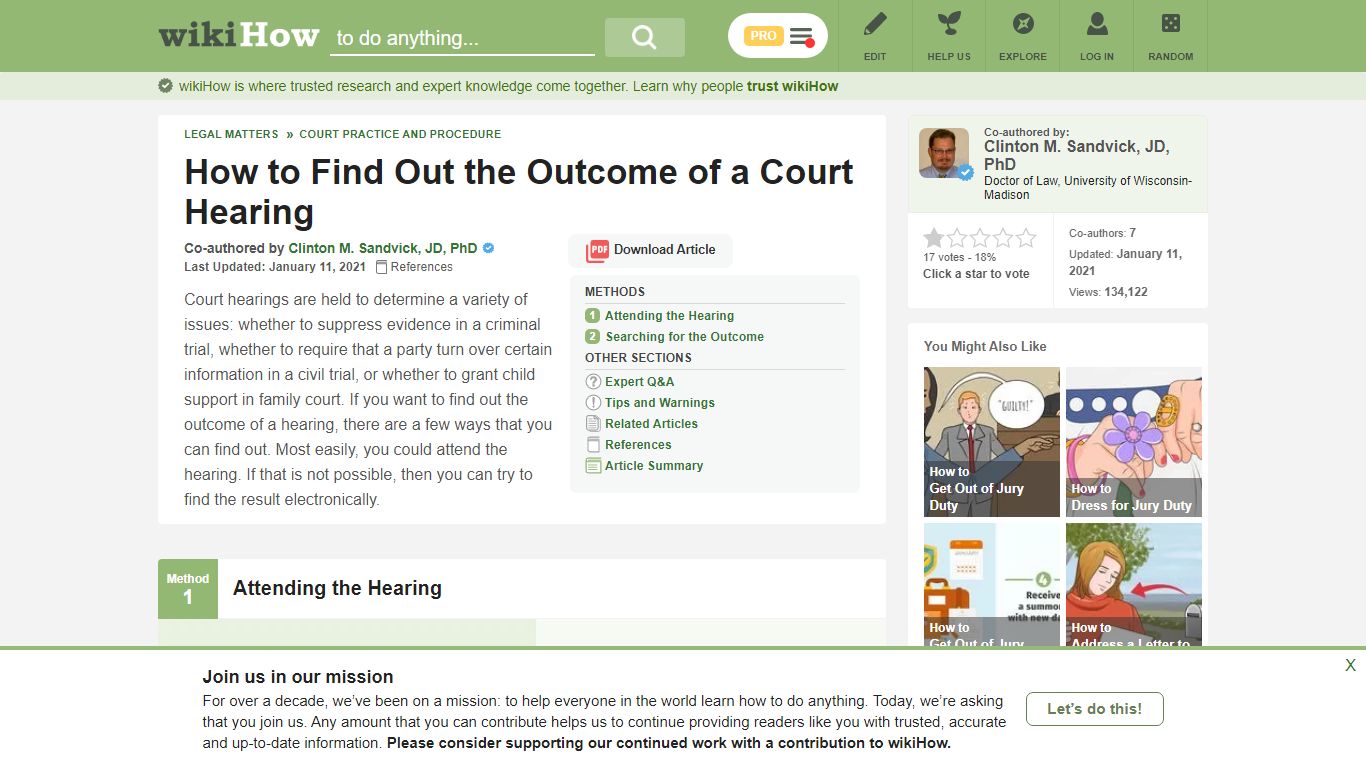 How to Find Out the Outcome of a Court Hearing: 7 Steps - wikiHow